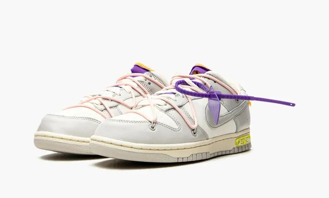 Кроссовки Nike Dunk Low «Off-white - Lot 24» серый