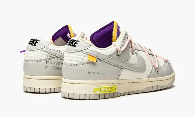 Кроссовки Nike Dunk Low «Off-white - Lot 24» серый