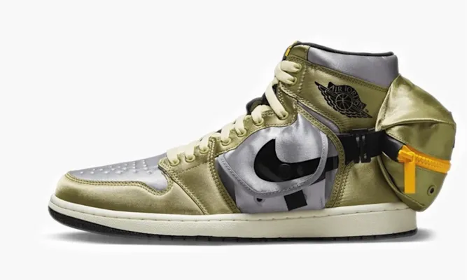 Кроссовки Air Jordan 1 Retro High OG SP Utility «Neutral Olive Light Steel Grey» зеленый