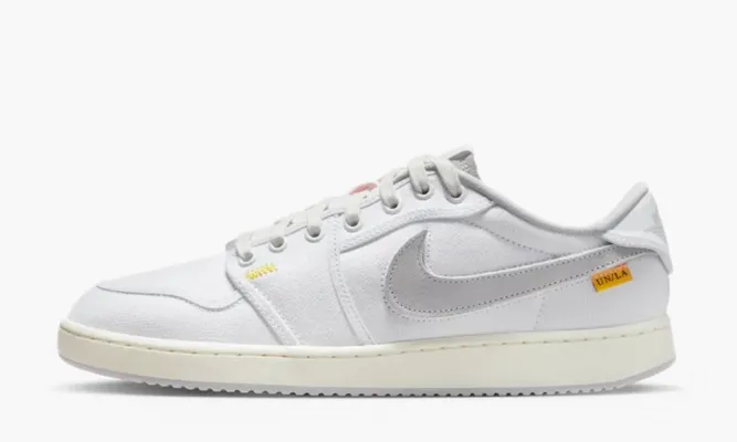 Кроссовки Air Jordan 1 Retro Ajko Low SP «Union - White Canvas» белый