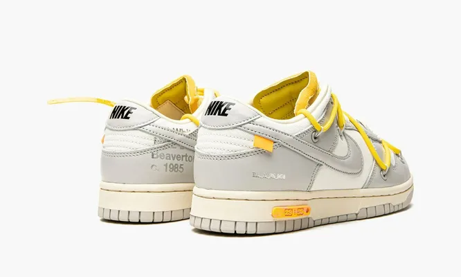 Кроссовки Nike Dunk Low «Off-white - Lot 29» серый