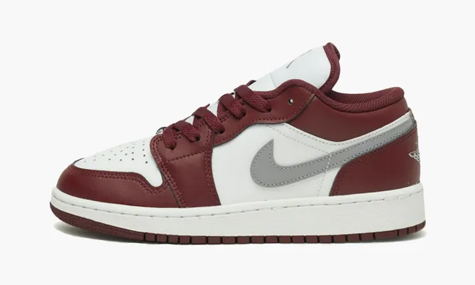 Кроссовки Air Jordan 1 Low GS «White Bordeaux» бордовый,белый