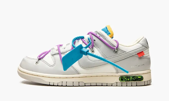 Кроссовки Nike Dunk Low «Off-white - Lot 47» серый