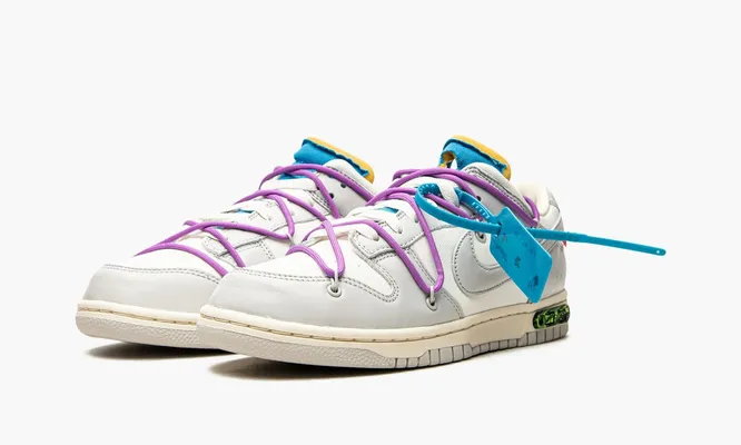 Кроссовки Nike Dunk Low «Off-white - Lot 47» серый