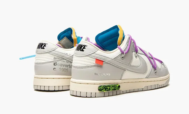 Кроссовки Nike Dunk Low «Off-white - Lot 47» серый