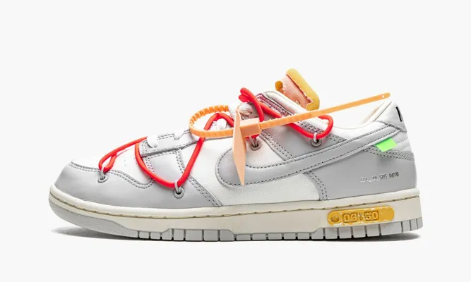 Кроссовки Nike Dunk Low «Off-white - Lot 6» серый