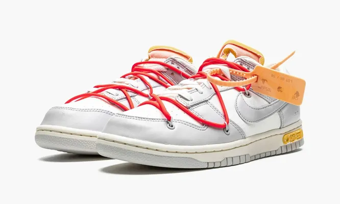 Кроссовки Nike Dunk Low «Off-white - Lot 6» серый