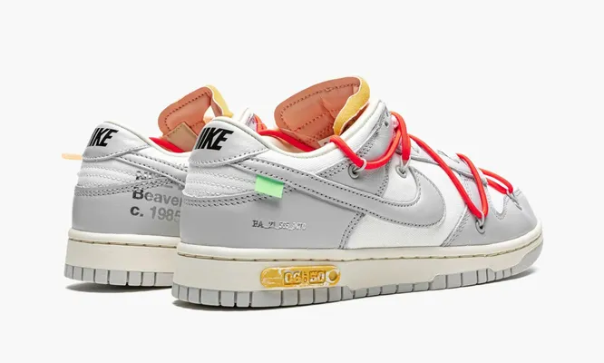 Кроссовки Nike Dunk Low «Off-white - Lot 6» серый