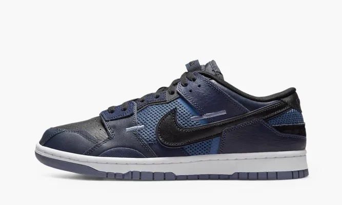 Кроссовки Nike Dunk Low «Scrap Black Navy» синий