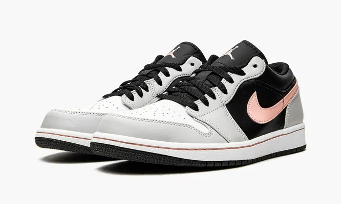 Кроссовки Air Jordan 1 Low «Black Grey Pink» серый