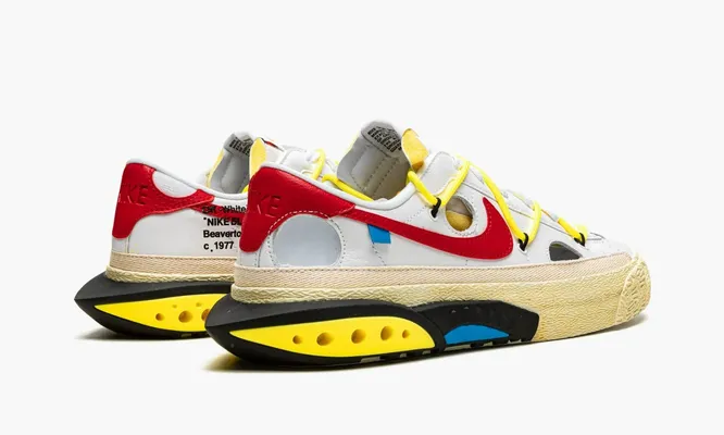 Кроссовки Nike Blazer Low «Off-white - University Red» разноцветный