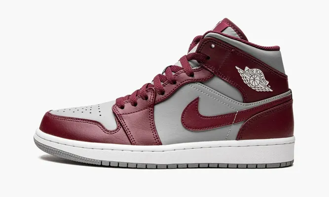 Кроссовки Air Jordan 1 Mid «Cherrywood Red» серый