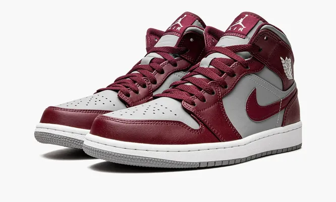 Кроссовки Air Jordan 1 Mid «Cherrywood Red» серый