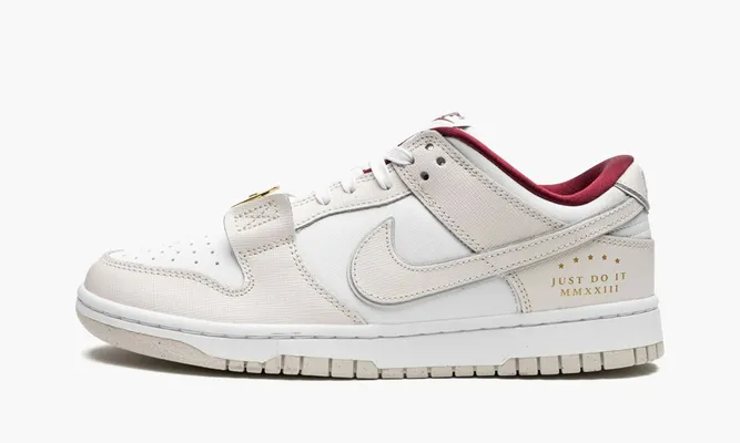 Кроссовки Nike Dunk Low SE WMNS «Just Do It - White Phantom» кремовый