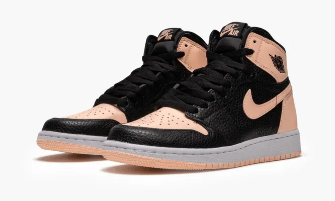 Кроссовки Air Jordan 1 Retro High GS «Black Crimson Tint» розовый