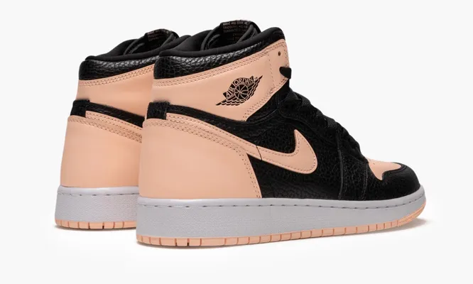 Кроссовки Air Jordan 1 Retro High GS «Black Crimson Tint» розовый