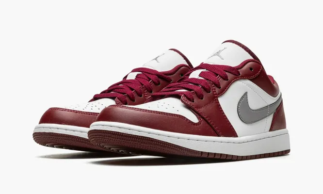 Кроссовки Air Jordan 1 Low «White Bordeaux» белый,бордовый