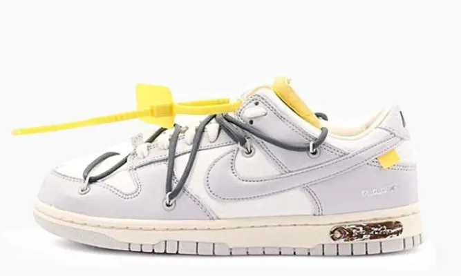 Кроссовки Nike Dunk Low «Off-white - Lot 41» серый