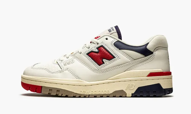 Кроссовки New Balance 550 «Aime Leon Dore - White Navy Red» кремовый
