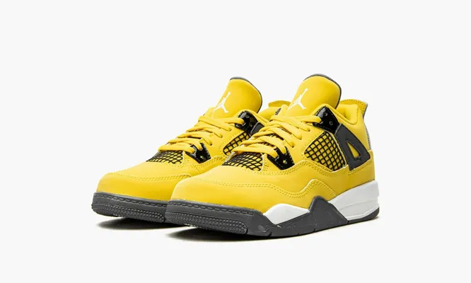 Кроссовки Air Jordan 4 Retro PS «Lightning 2021» желтый
