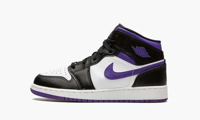 Кроссовки Air Jordan 1 Mid GS «Dark Iris» черный
