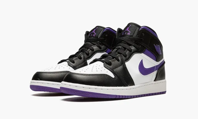 Кроссовки Air Jordan 1 Mid GS «Dark Iris» черный