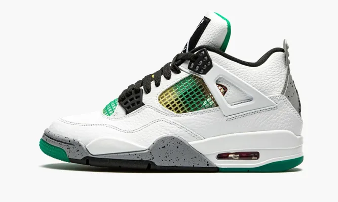 Кроссовки Air Jordan 4 Retro WMNS «Lucid Green Rasta» белый