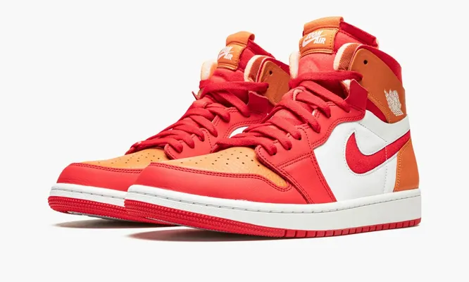 Кроссовки Air Jordan 1 High Zoom Air CMFT WMNS «Fire Red Hot Curry» красный,оранжевый