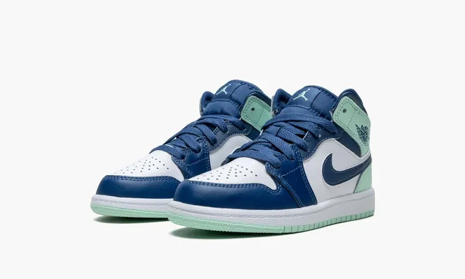 Кроссовки Air Jordan 1 Mid PS «Mystic Navy Mint Foam» синий