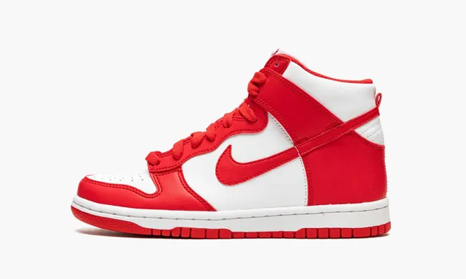 Кроссовки Nike Dunk High GS «Championship White Red» белый,красный