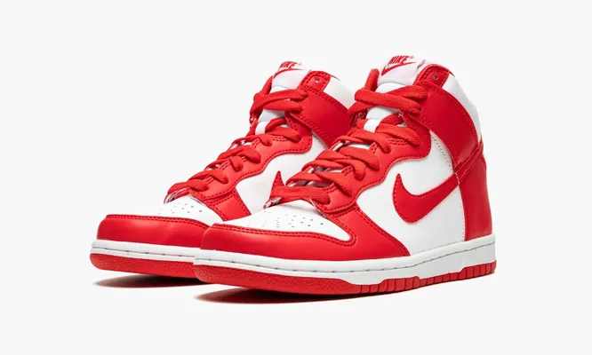 Кроссовки Nike Dunk High GS «Championship White Red» белый,красный