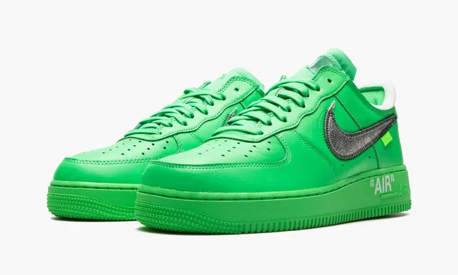 Кроссовки Nike Air Force 1 Low «Off-white - Brooklyn» зеленый