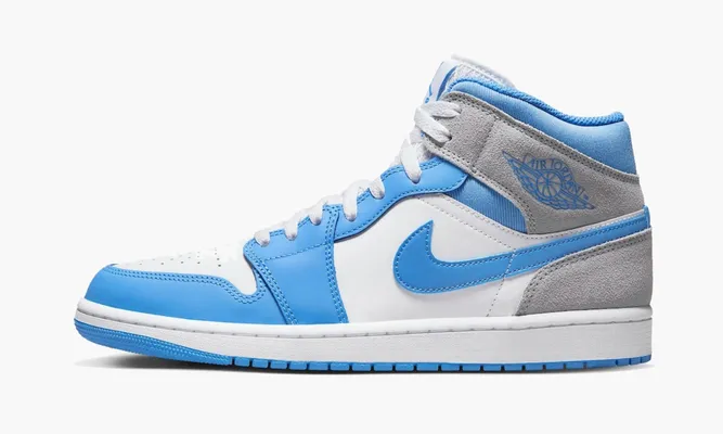 Кроссовки Air Jordan 1 Mid «University Blue Grey» lightBlue