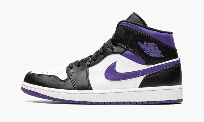 Кроссовки Air Jordan 1 Mid «Dark Iris» белый