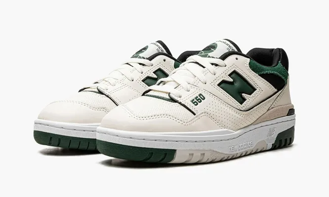 Кроссовки New Balance 550 «Sea Salt - Pine Green» кремовый