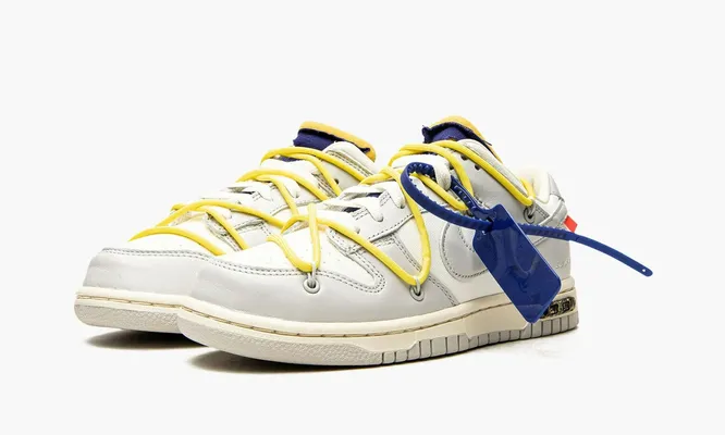 Кроссовки Nike Dunk Low «Off-white - Lot 27» серый