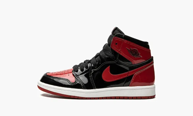 Для самых маленьких Air Jordan 1 Retro High OG PS «Bred Patent» черный