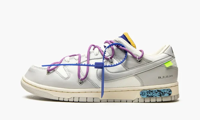 Кроссовки Nike Dunk Low «Off-white - Lot 48» серый