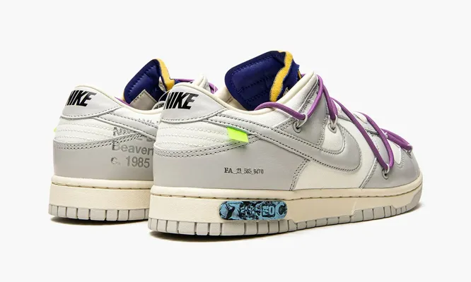 Кроссовки Nike Dunk Low «Off-white - Lot 48» серый