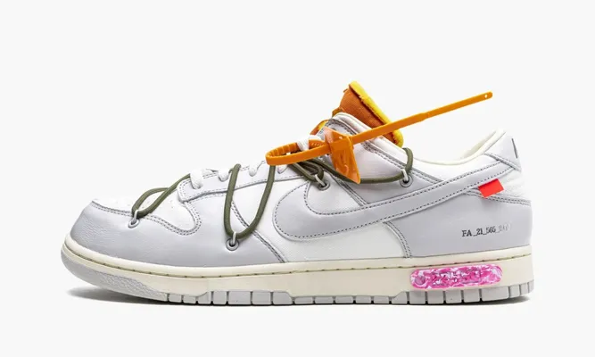 Кроссовки Nike Dunk Low «Off-white - Lot 22» серый