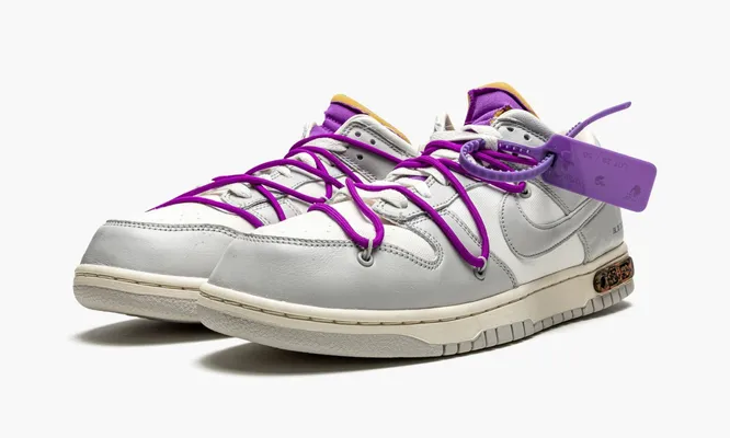 Кроссовки Nike Dunk Low «Off-white - Lot 28» серый