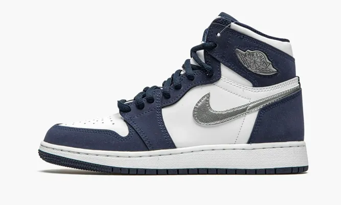 Кроссовки Air Jordan 1 Retro High Co.Jp GS «Midnight Navy» синий