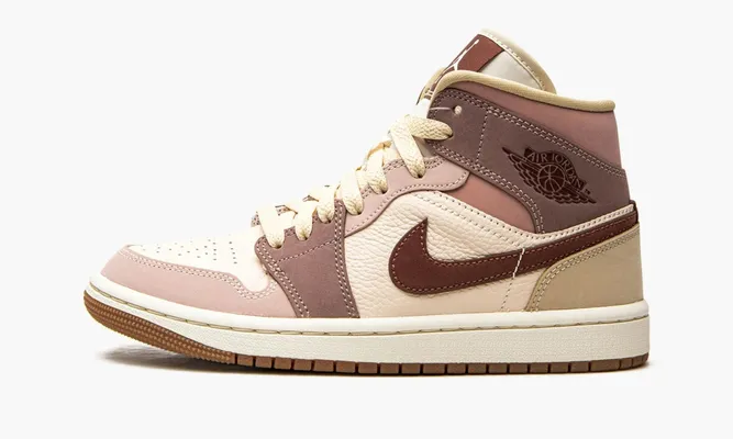 Кроссовки Air Jordan 1 Mid SE WMNS «Dark Pony Smoky Mauve» розовый