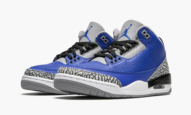 Кроссовки Air Jordan 3 Retro «Varsity Royal Cement» синий