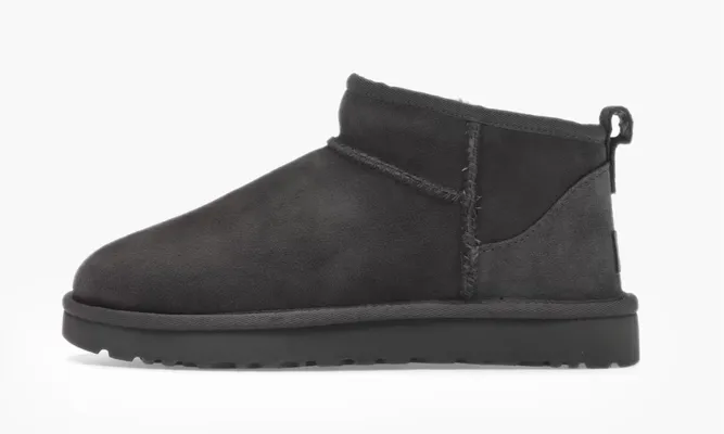 Обувь UGG Classic Ultra Mini Boot WMNS «Grey» черный