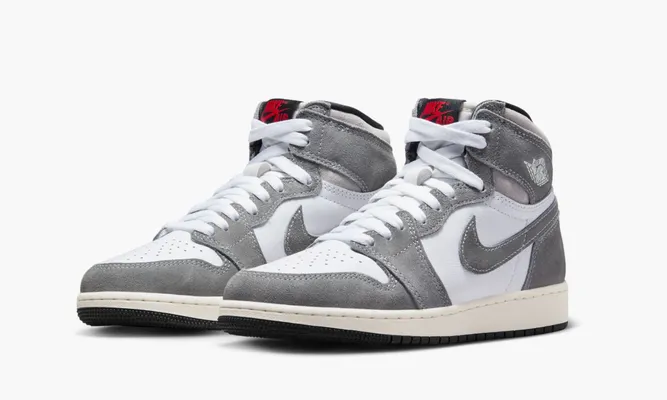 Кроссовки Air Jordan 1 Retro High OG GS «Washed Black» серый