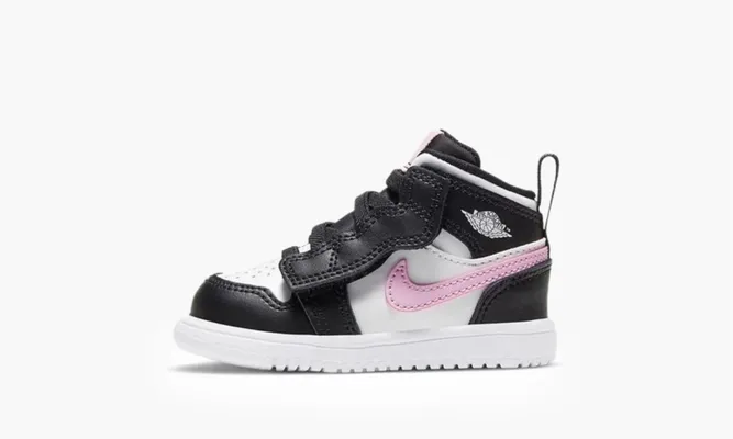 Для самых маленьких Air Jordan 1 Mid Alt TD «White Light Arctic Pink» черный