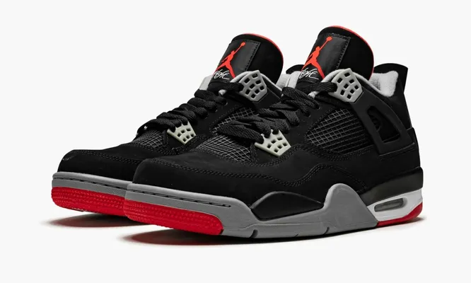 Кроссовки Air Jordan 4 Retro «Bred» черный