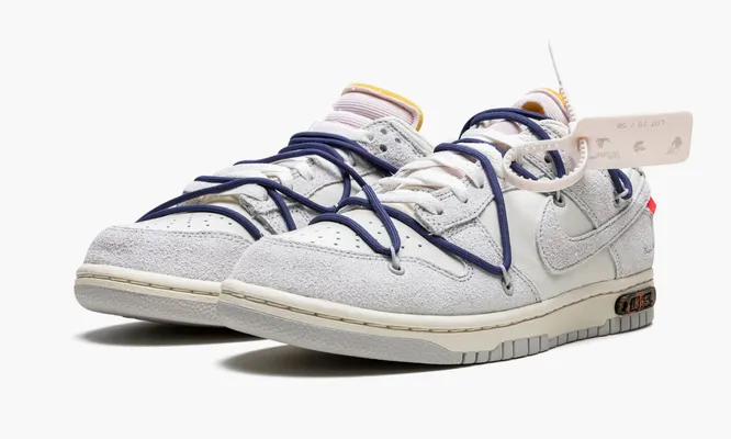 Кроссовки Nike Dunk Low «Off-white - Lot 18» серый