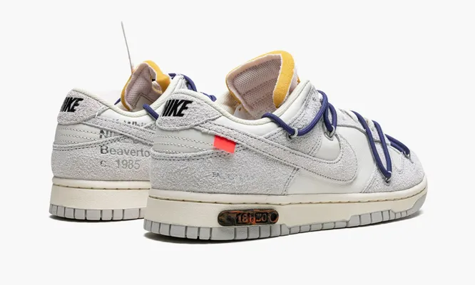 Кроссовки Nike Dunk Low «Off-white - Lot 18» серый